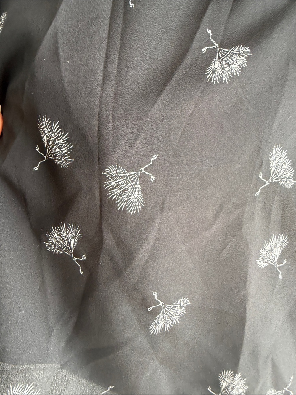 Joie Black Floral V-Neck Peasant Blouse - Picture 8 of 8